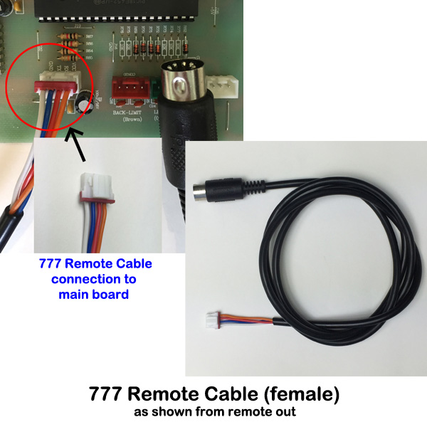 777 Remote Cable - From Main Board Out
